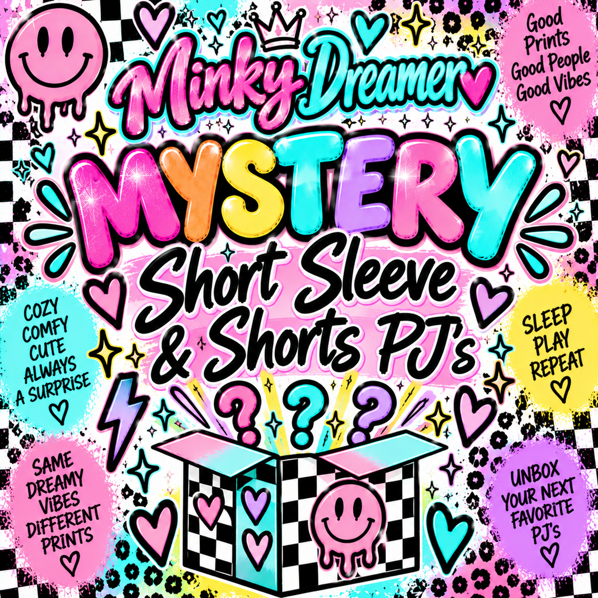 Girls Mystery Short Sleeve & Shorts PJ’s