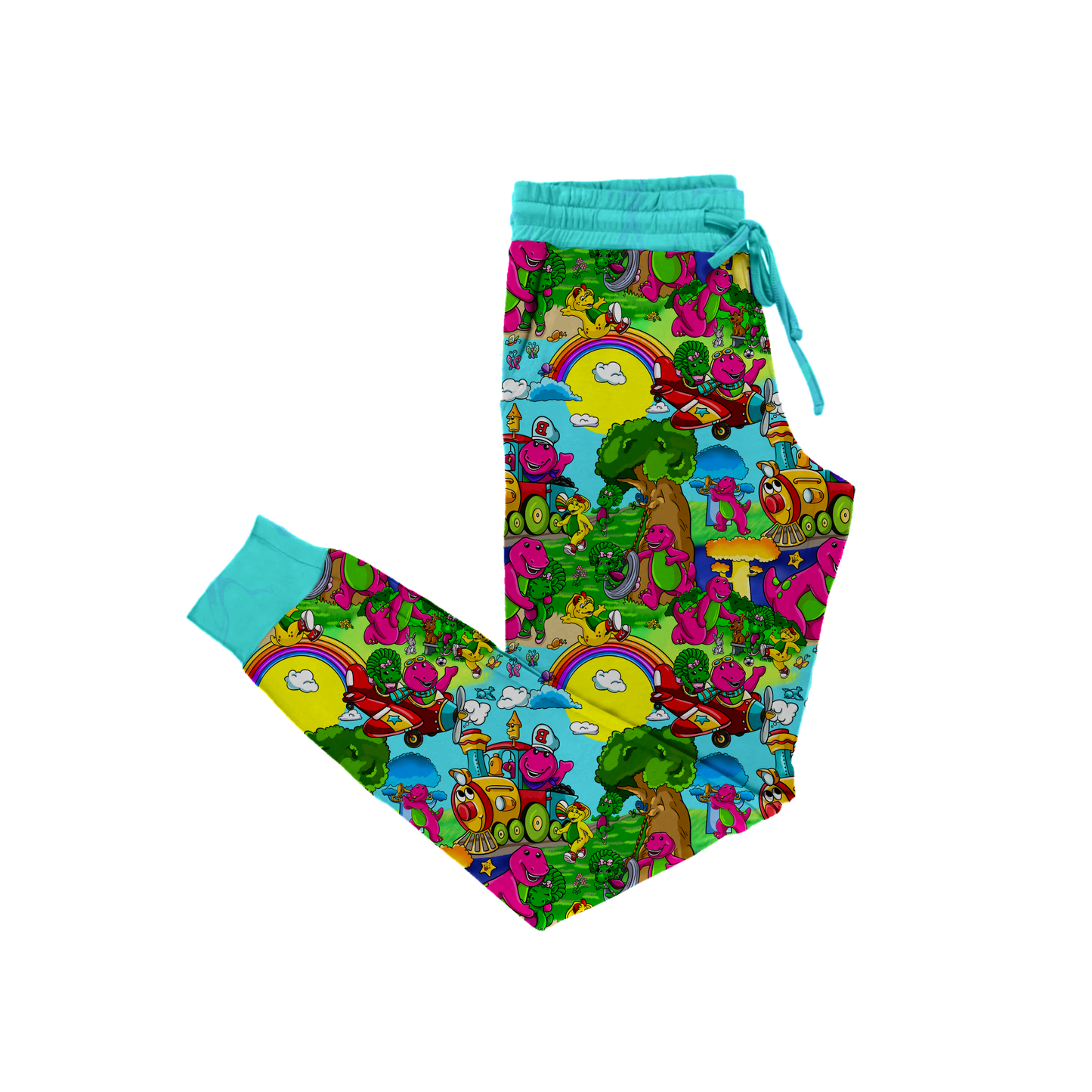 Friendly Purple Dinosaur Joggers