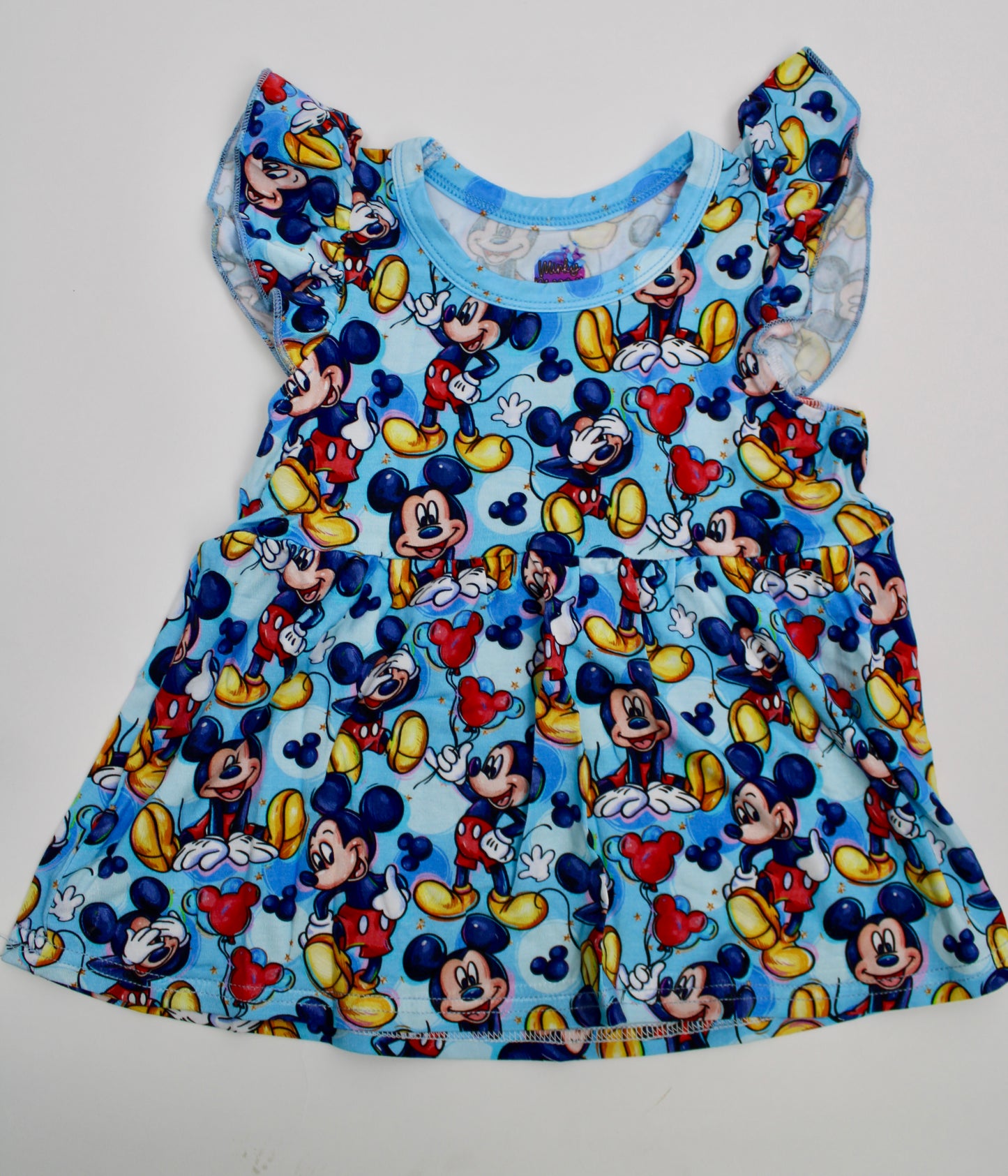 Ears & Cheers Flutter Sleeve Peplum with shorts