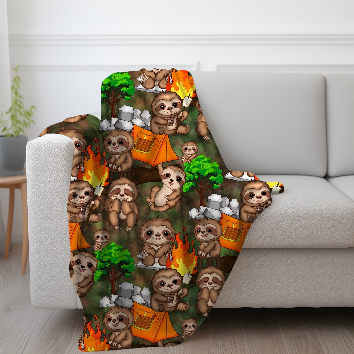 Camp Sloth Throw