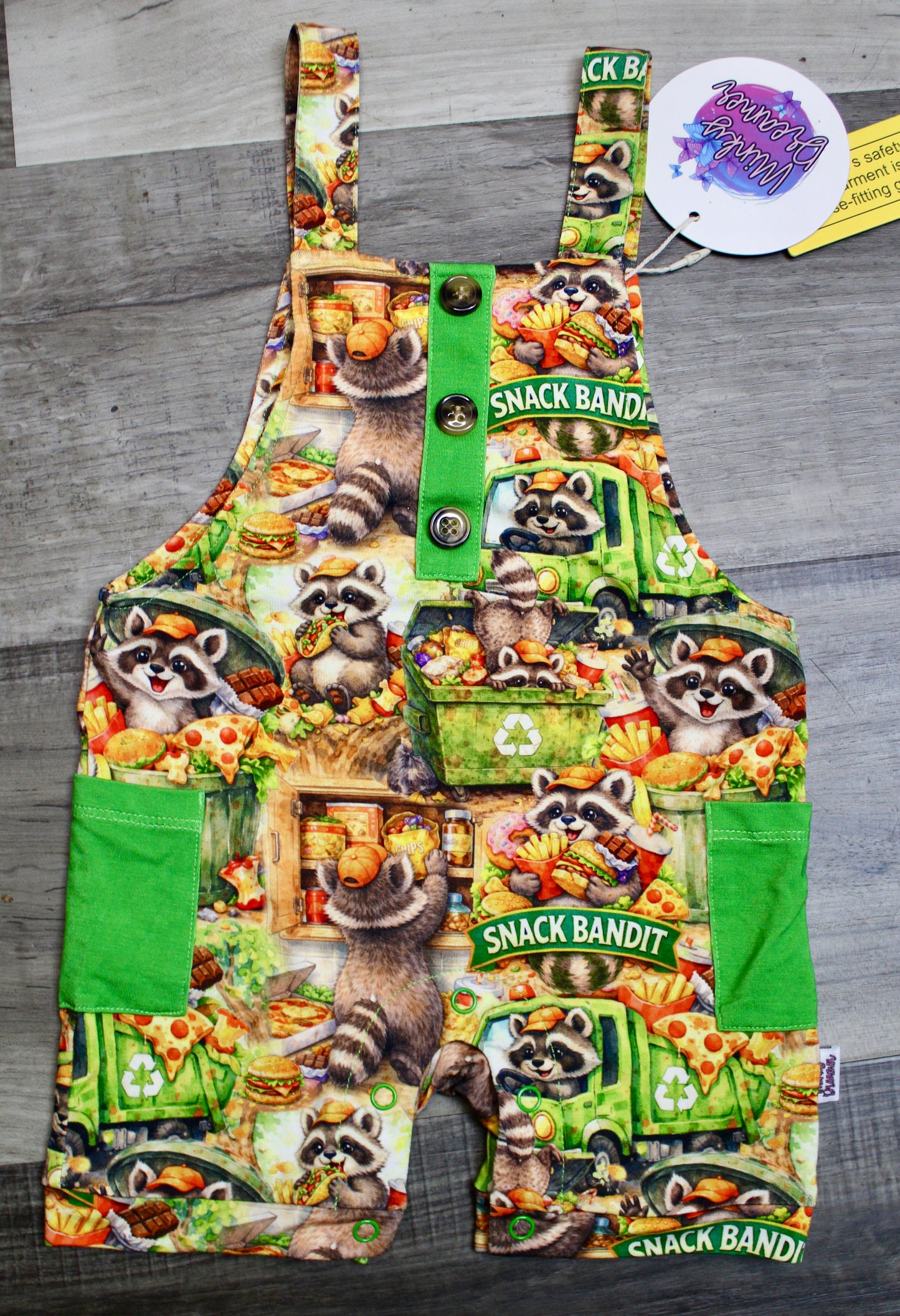 Snack Bandit Short Overalls