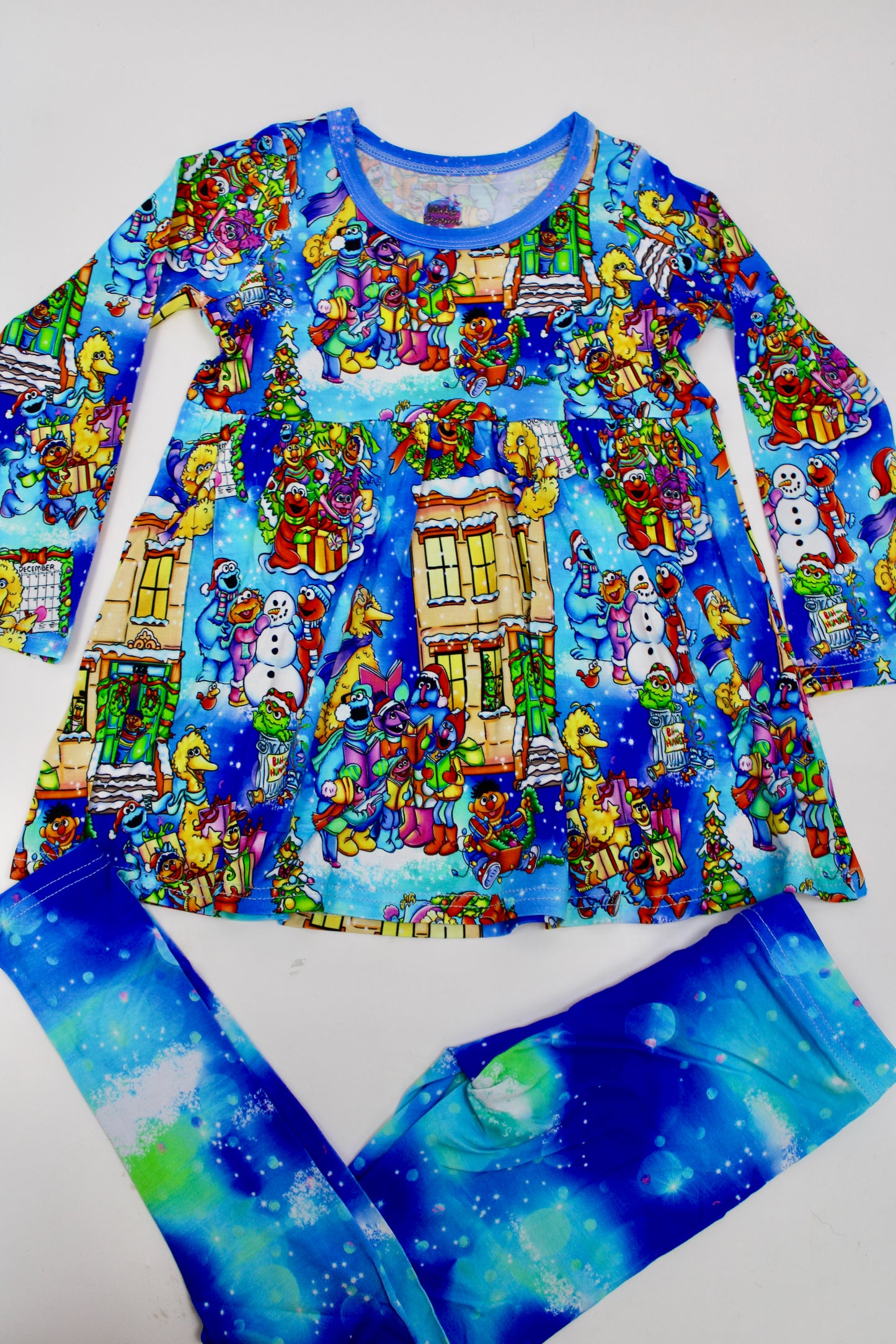 Jolly Neighborhood Christmas Peplum Set