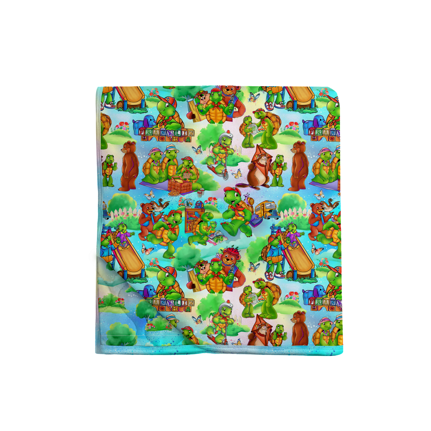 Turtle Friends 60x60 2.5 Tog Quilted Blanket
