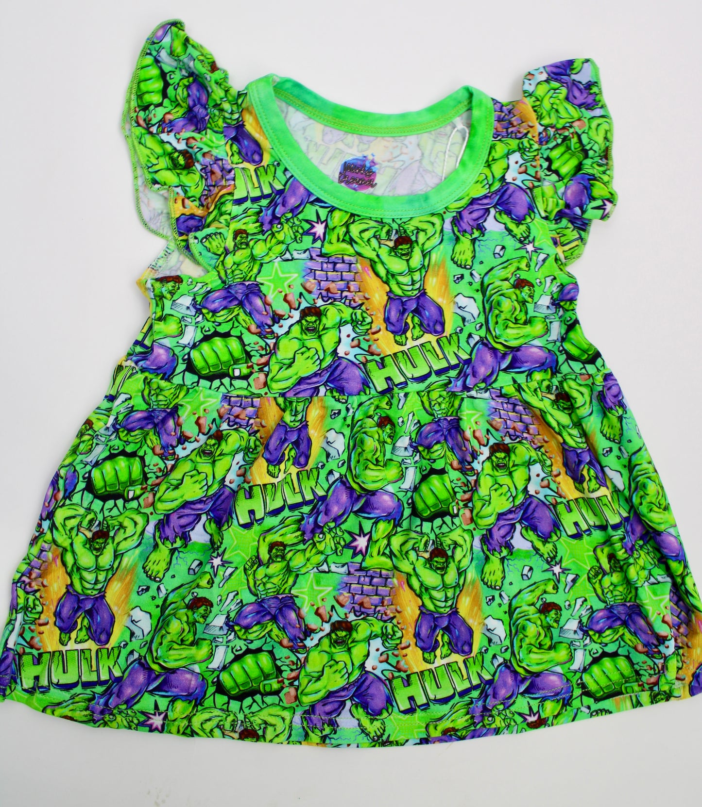 Smash Mode Flutter Sleeve Peplum & Shorts