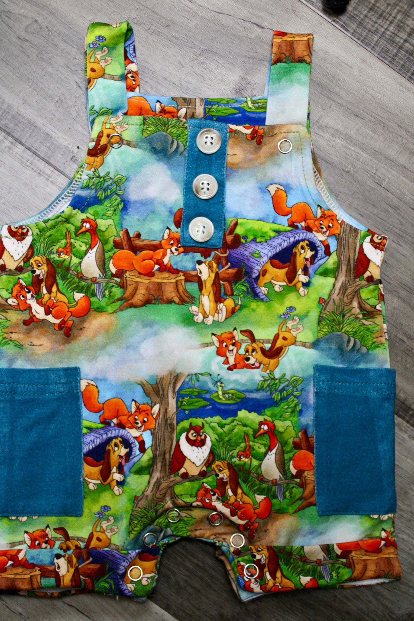 Forever Friends Terry Short Overalls