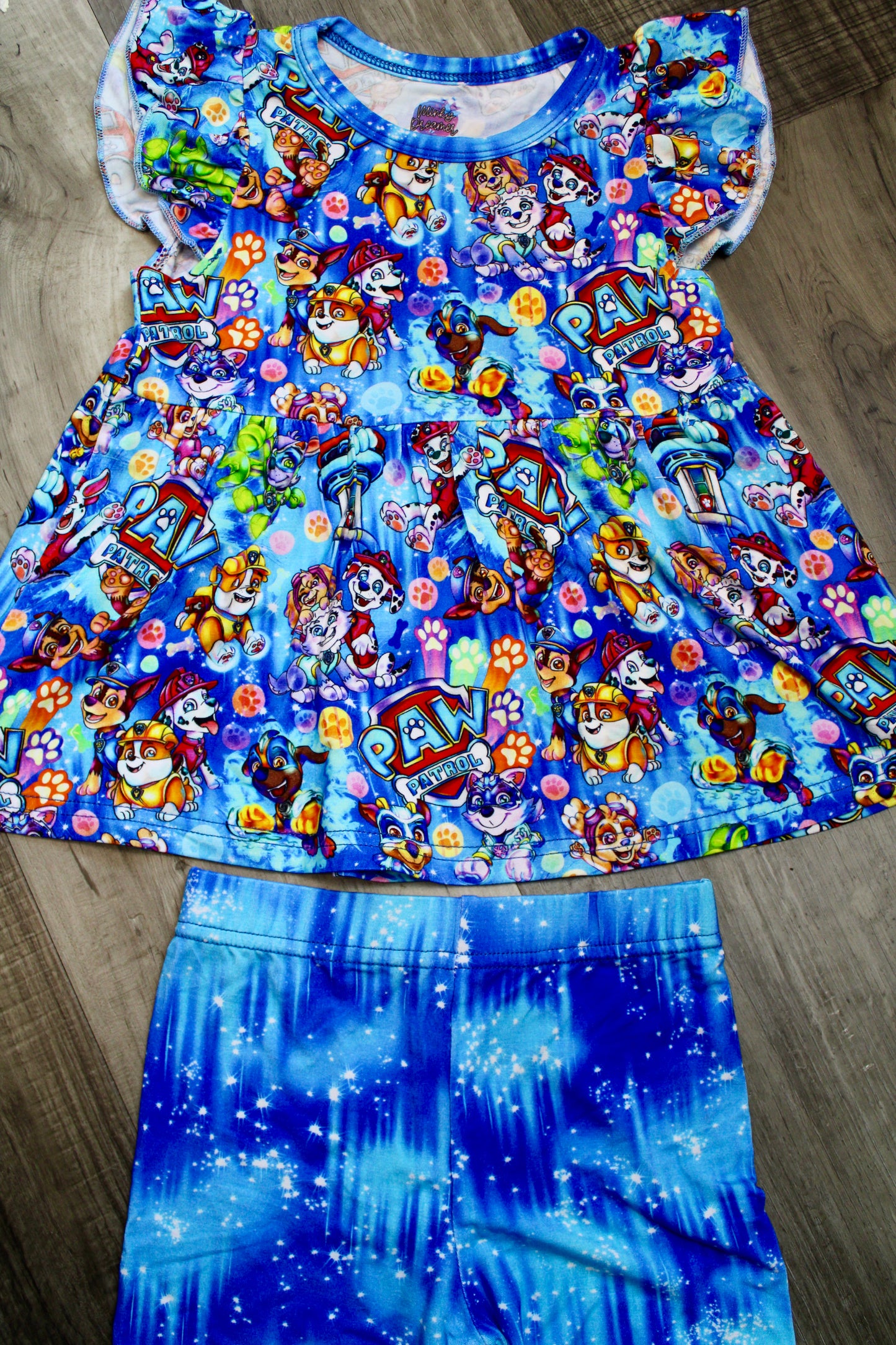 Rescue Pup Crew Short Sleeve Peplum Set
