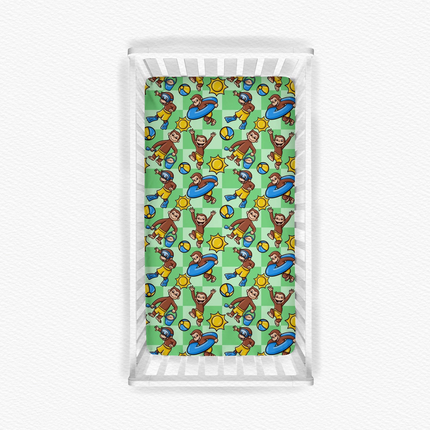 Silly Monkey Summer Crib Sheet