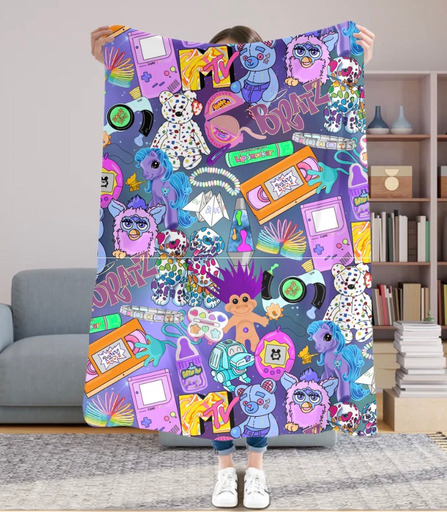 Throwback Toys 50x60 Plush Blanket #48