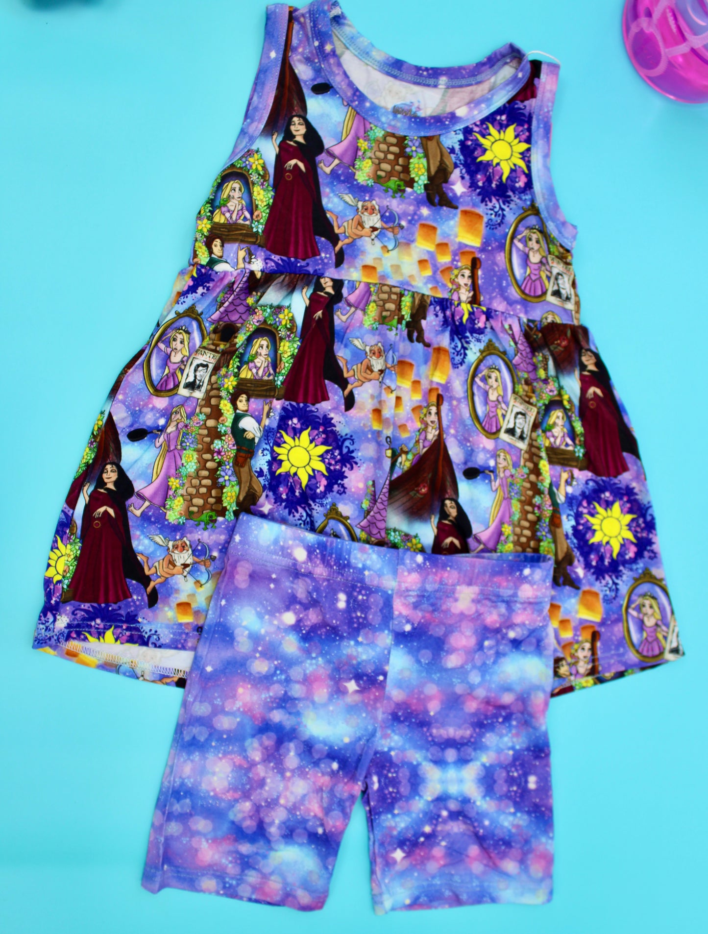 Lantern Wishes Sleeveless Peplum Set