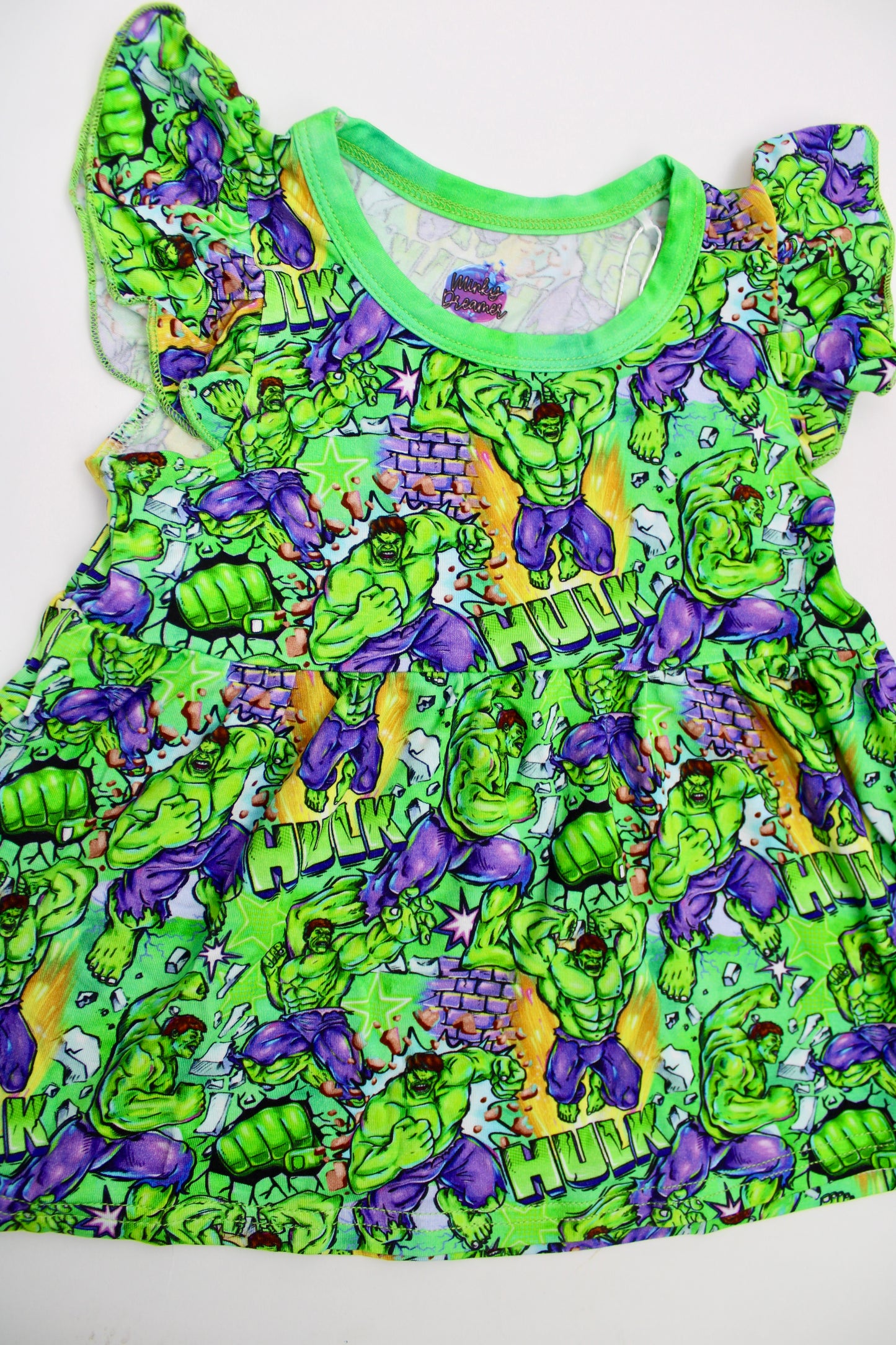 Smash Mode Flutter Sleeve Peplum & Shorts