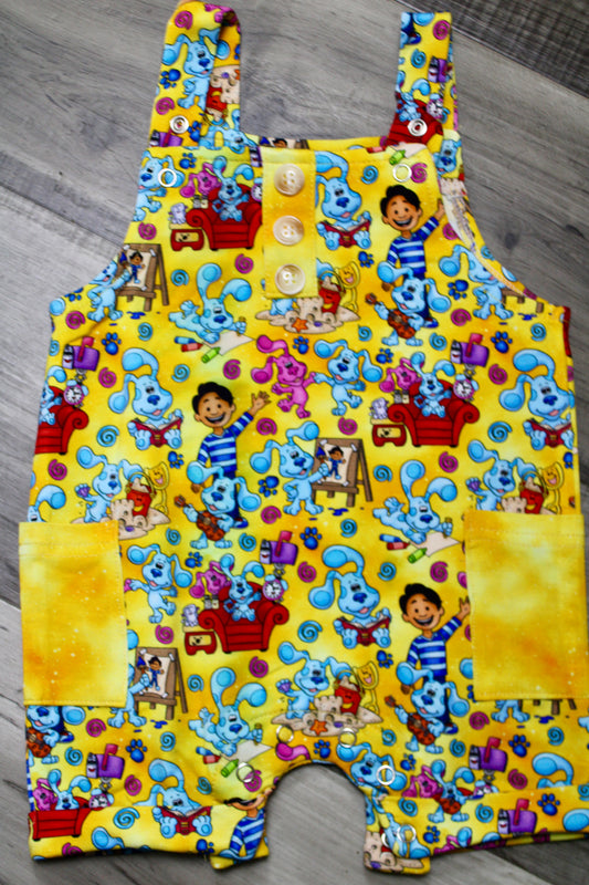 Clue Crew French Terry Short Overalls