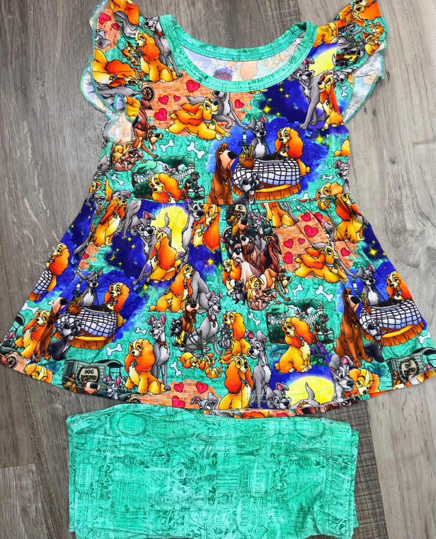 Candlelit Canines Peplum & Shorts