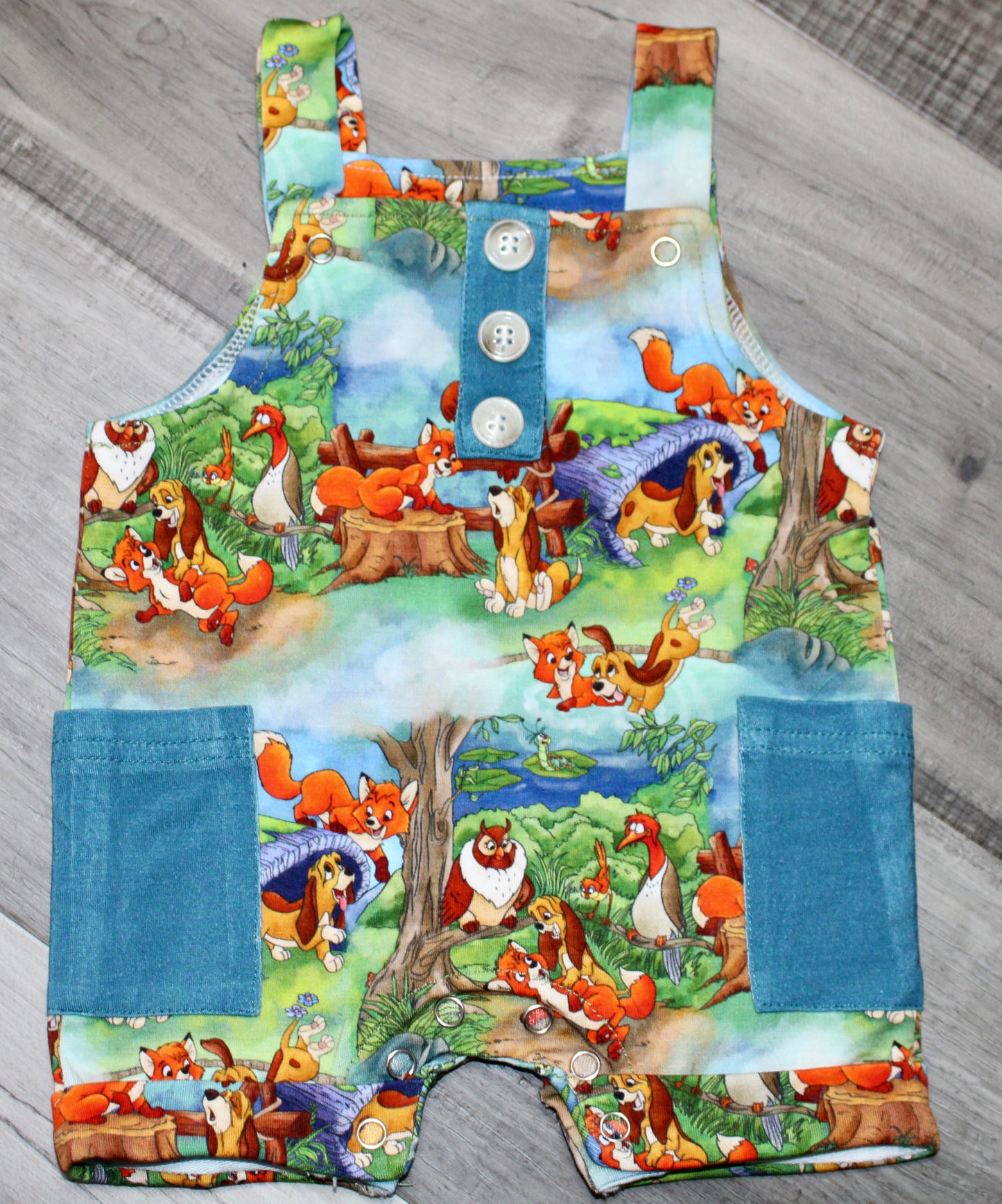 Forever Friends Terry Short Overalls