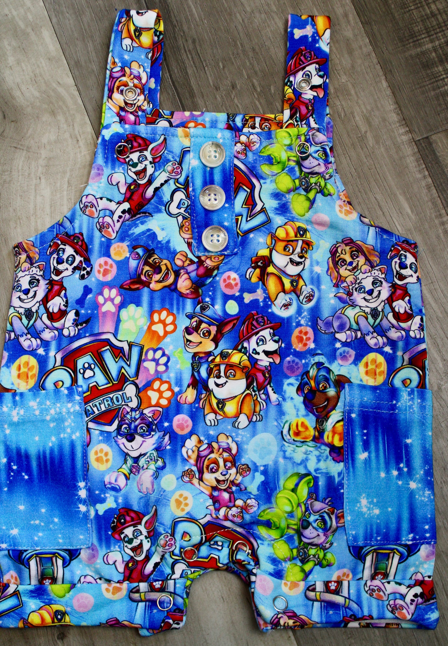 Rescue Pup Crew Terry Short Overalls