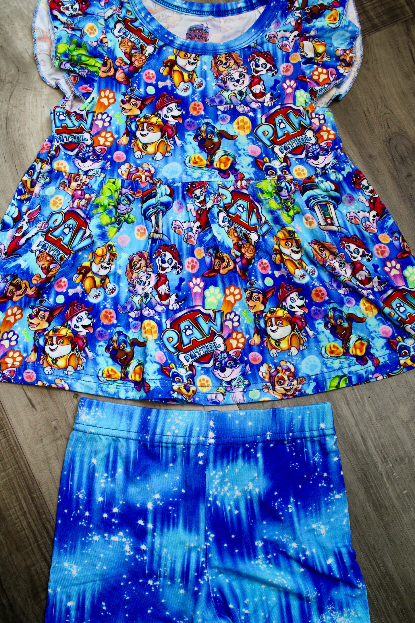 Rescue Pup Crew Short Sleeve Peplum Set