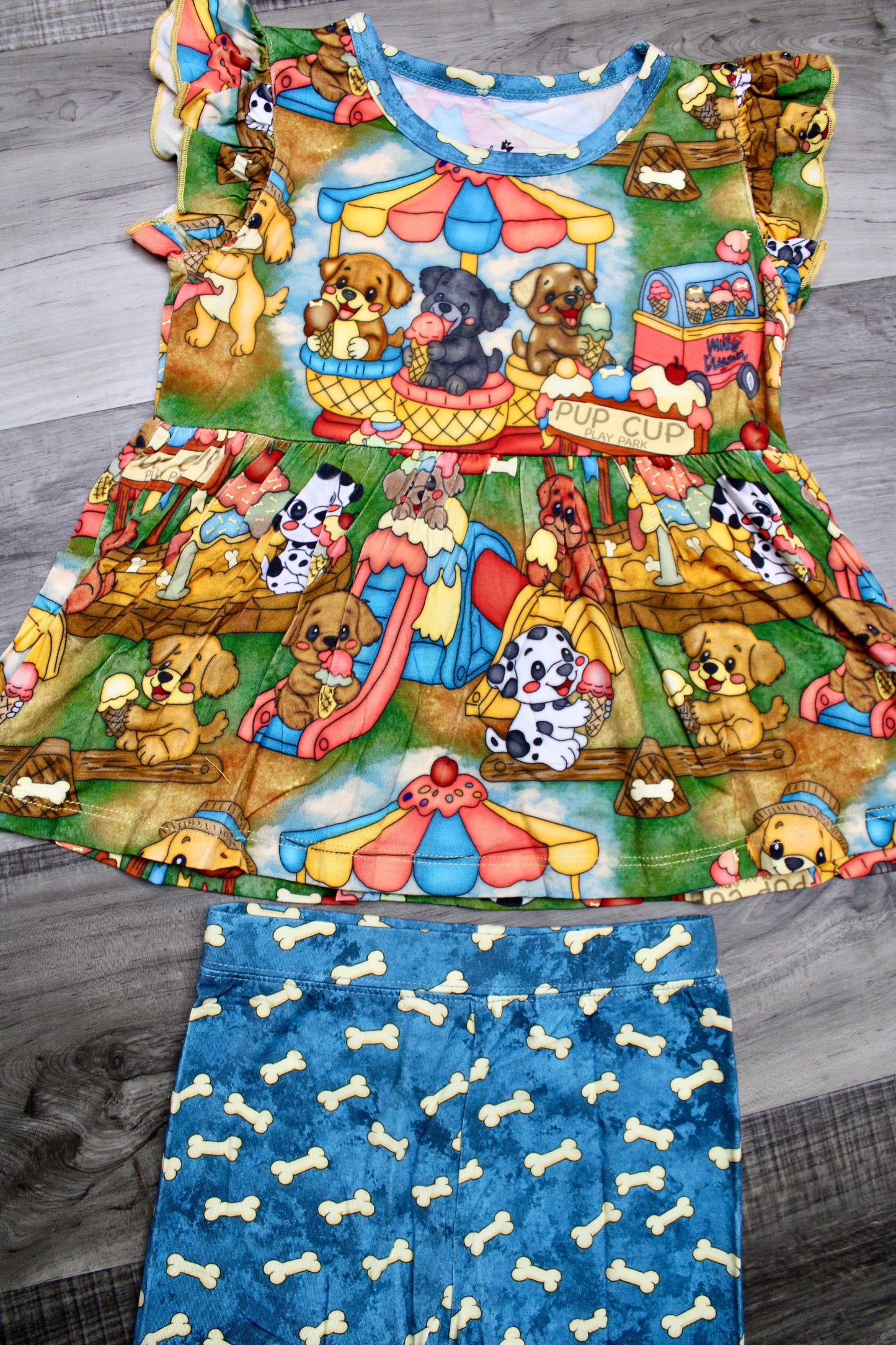 Bark Park Peplum and Shorts