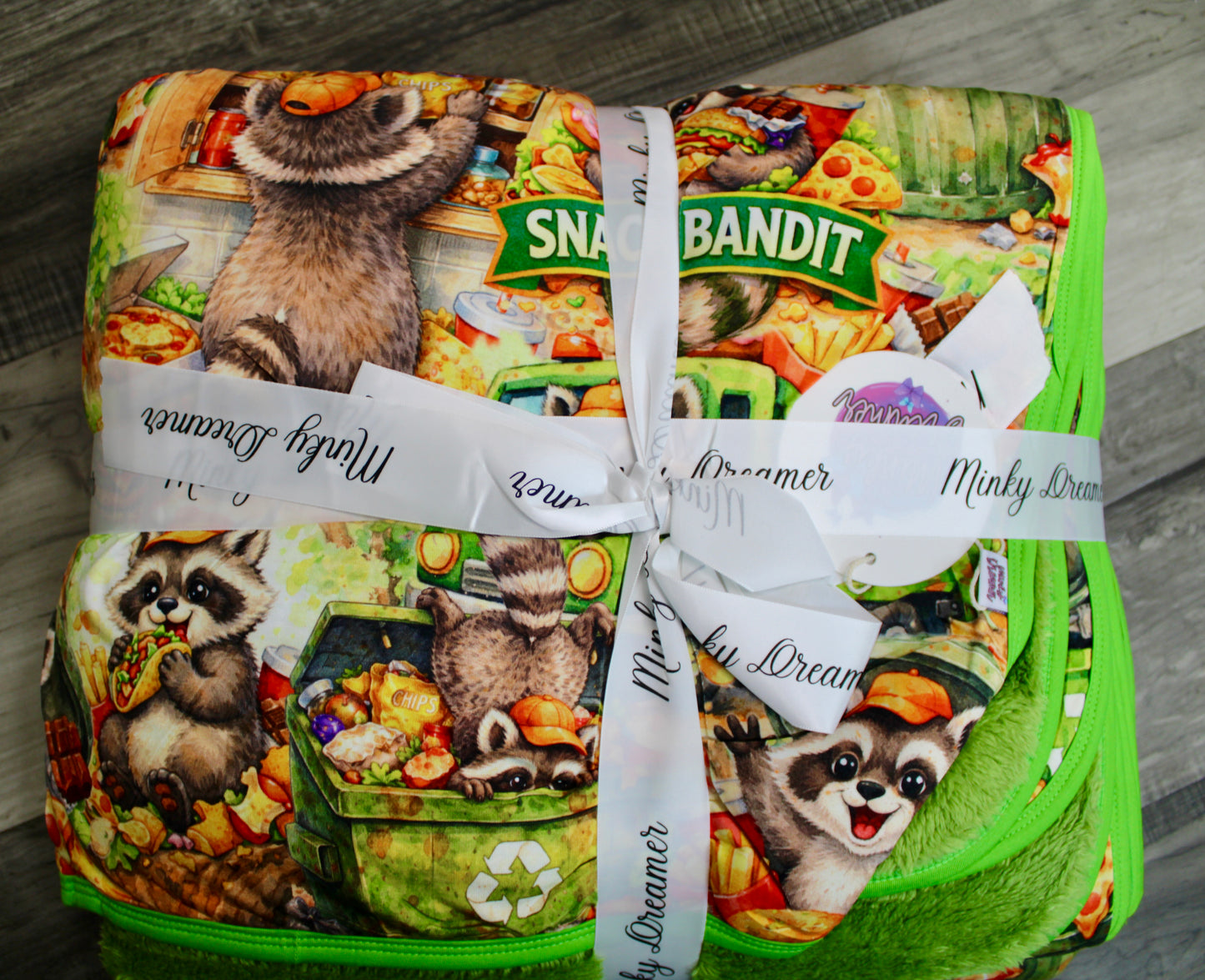 Snack Bandit 60x80 Bamboo Plush