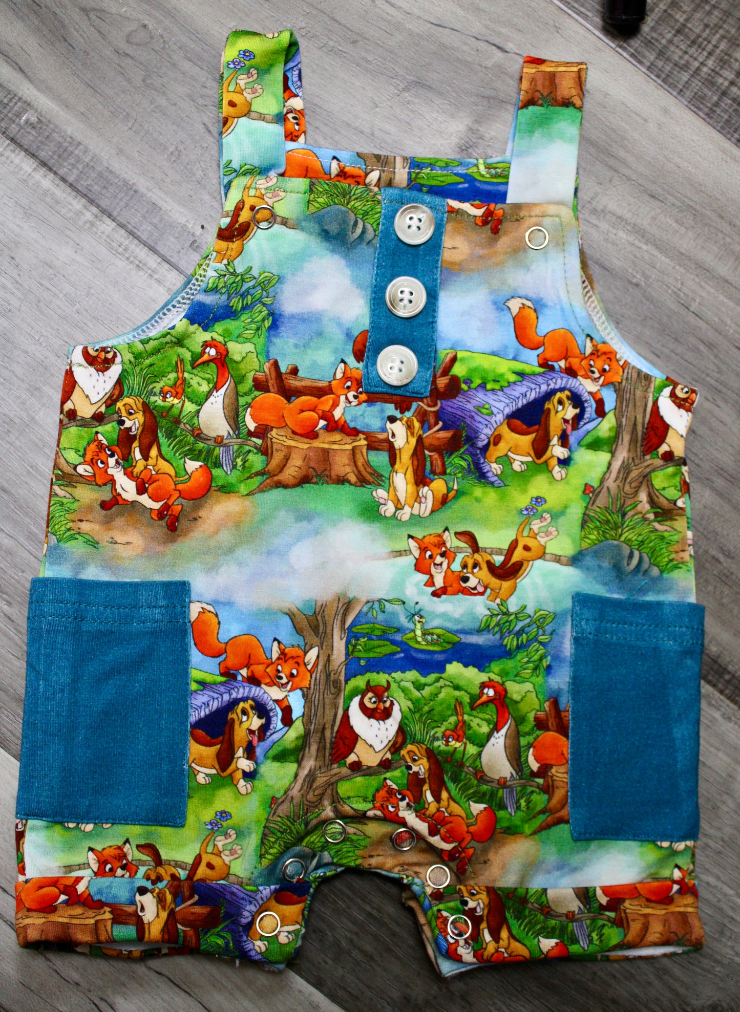 Forever Friends Terry Short Overalls