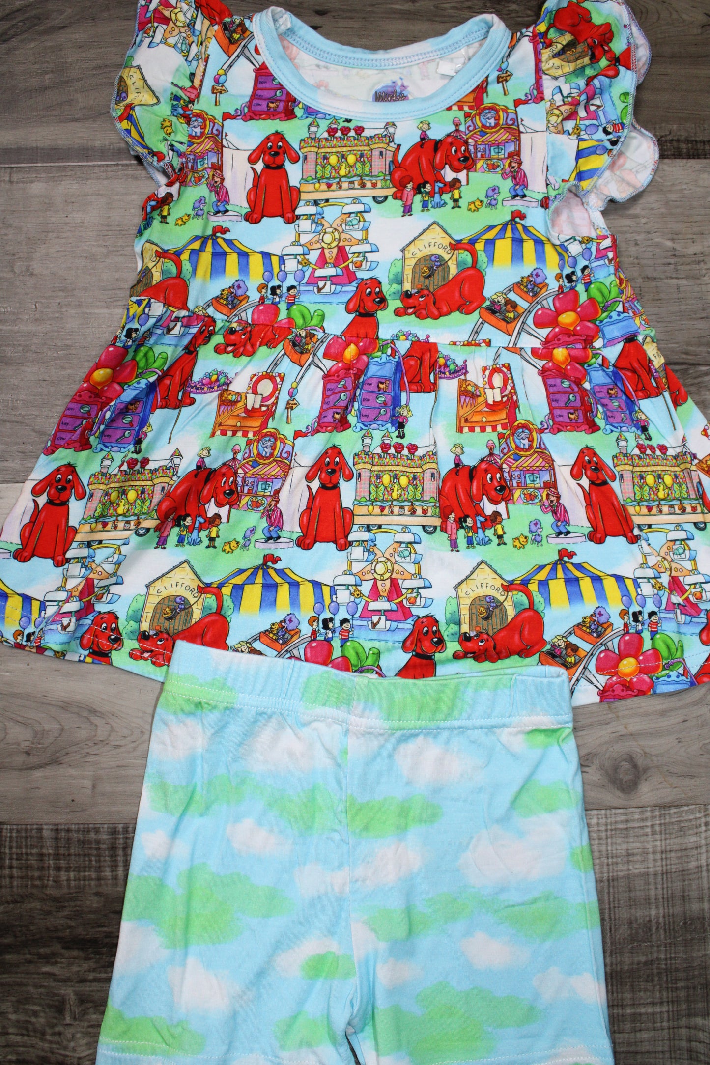 Big Pup Carnival Short Sleeve Peplum Set