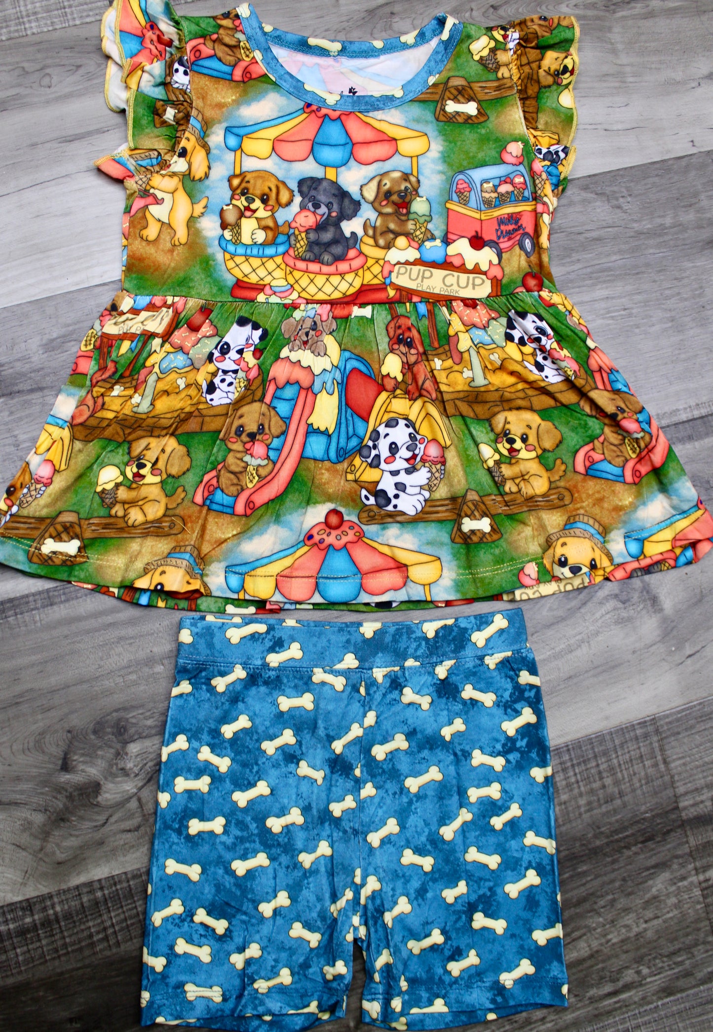 Bark Park Peplum and Shorts
