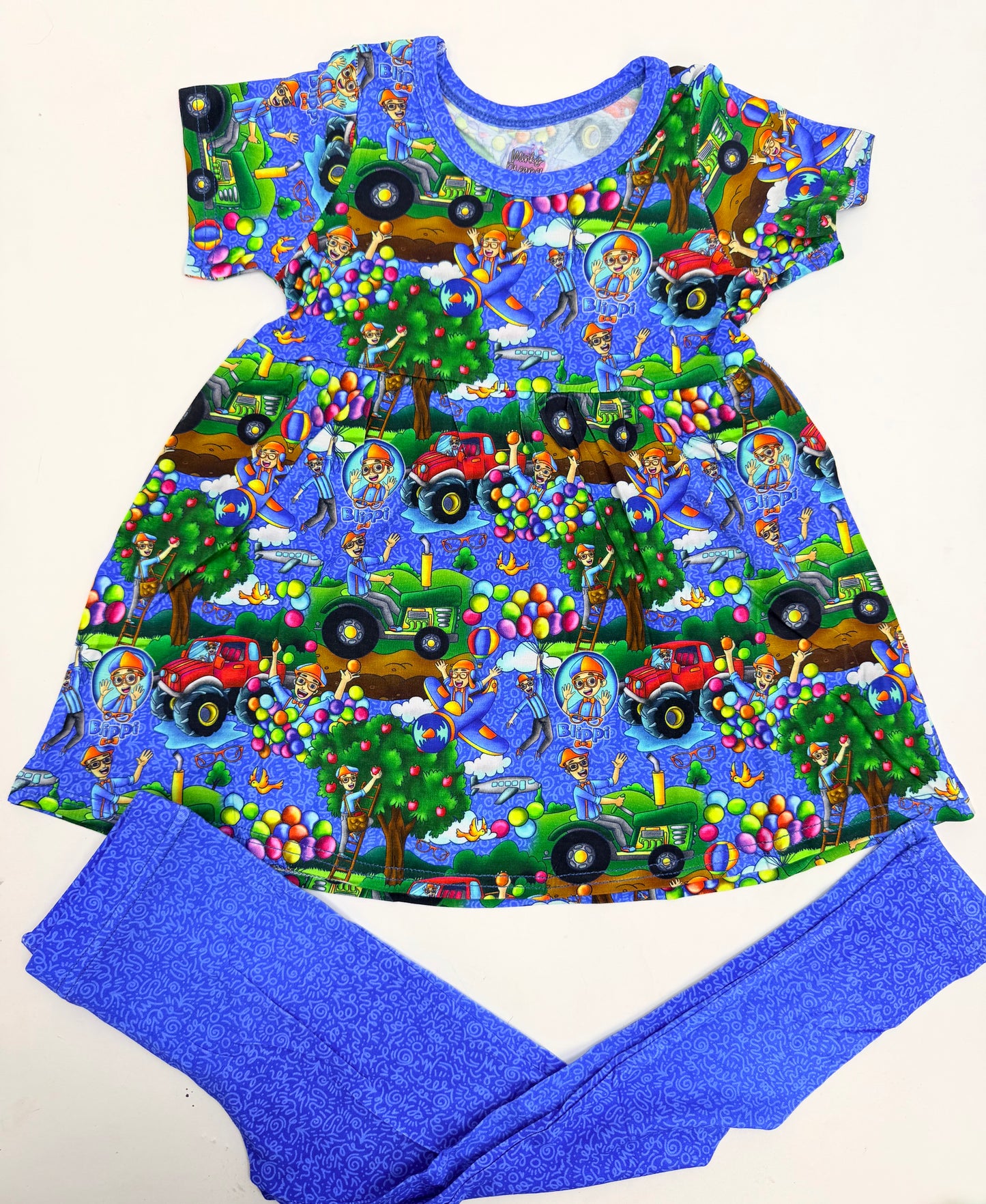 See ya later, excavator short sleeve peplum and pants