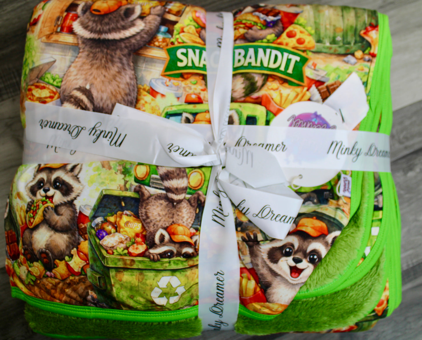Snack Bandit 60x80 Bamboo Plush