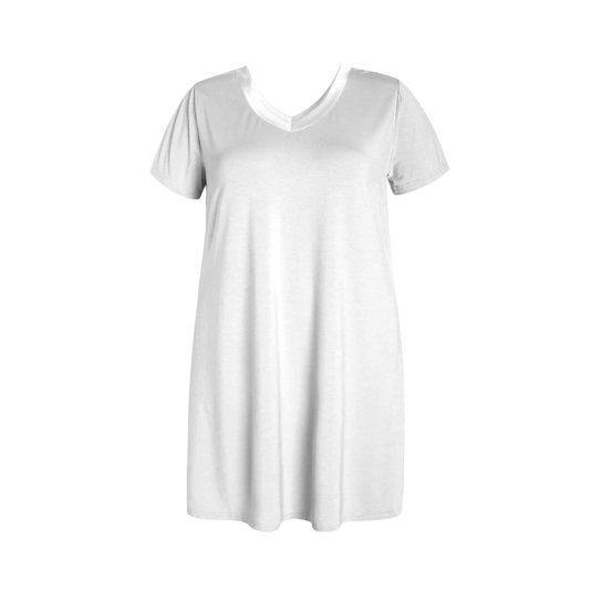 NO CODES Custom Bamboo V Neck Gown with snaps