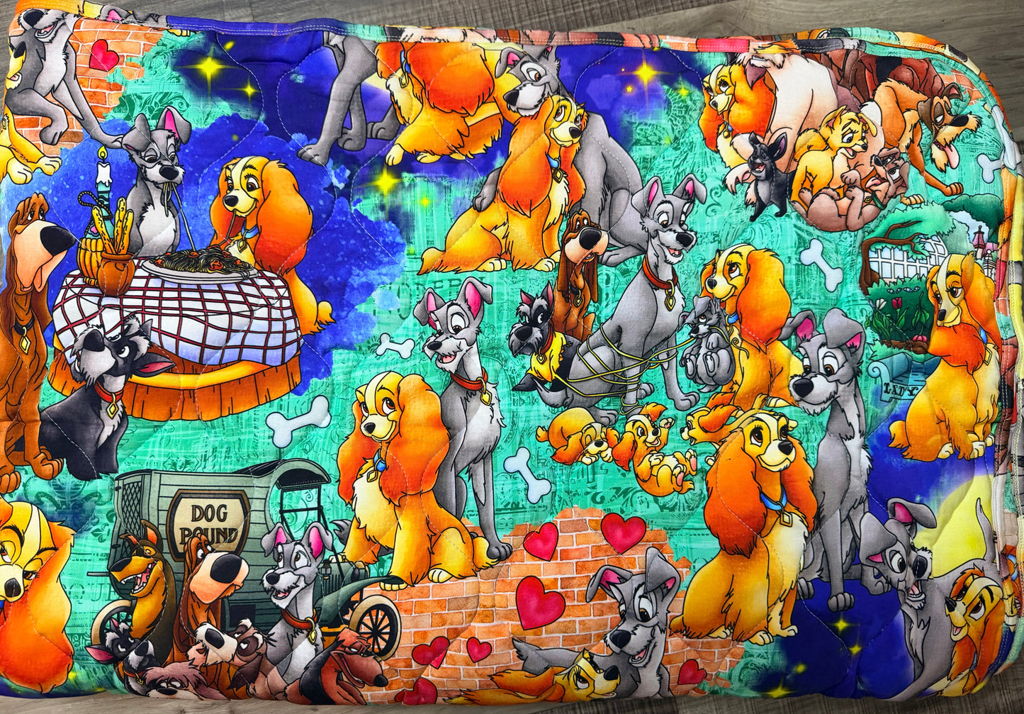 Candlelit Canines 60x80 Bamboo Quilted