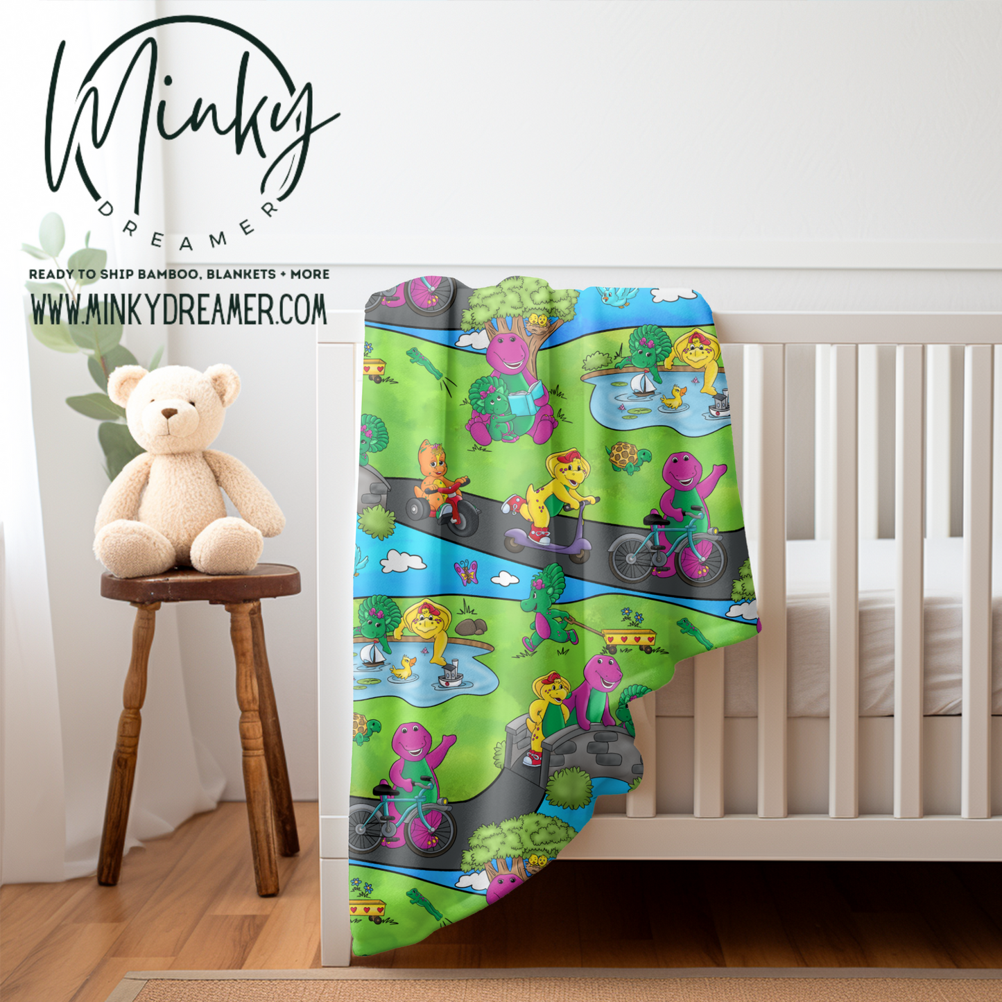 30x40 Imagination Dino Silk Touch Minky