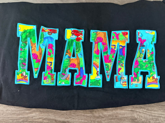 Friendly Purple Dinosaur Mama Crew