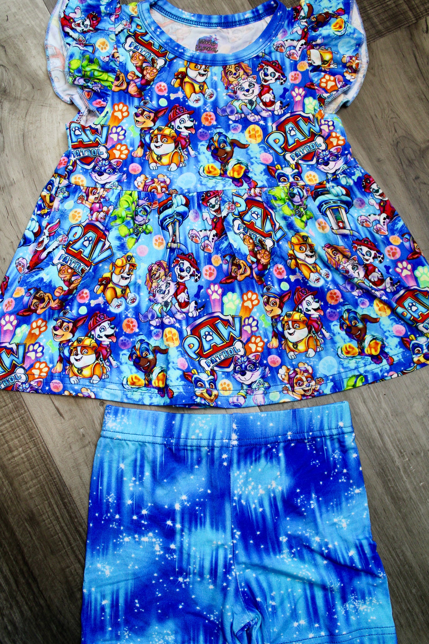 Rescue Pup Crew Short Sleeve Peplum Set