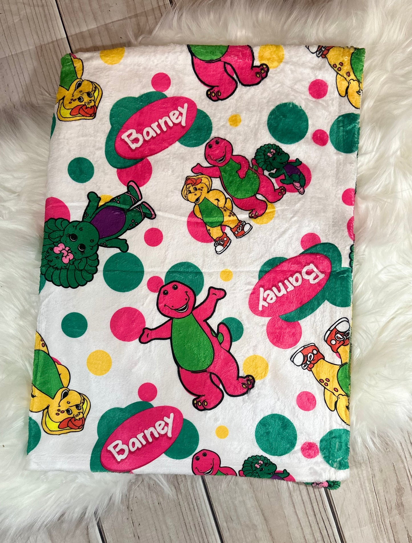 30x40 Classic Friendly Dino Silk Touch Minky