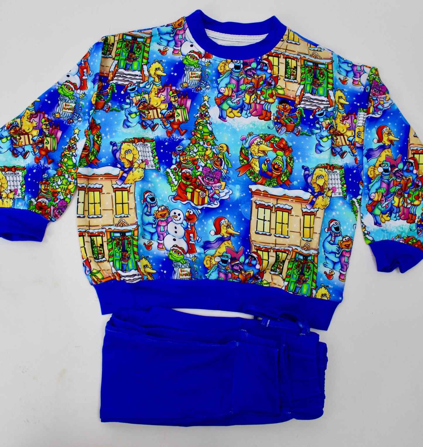 Jolly Neighborhood Christmas Terry Crew & Joggers