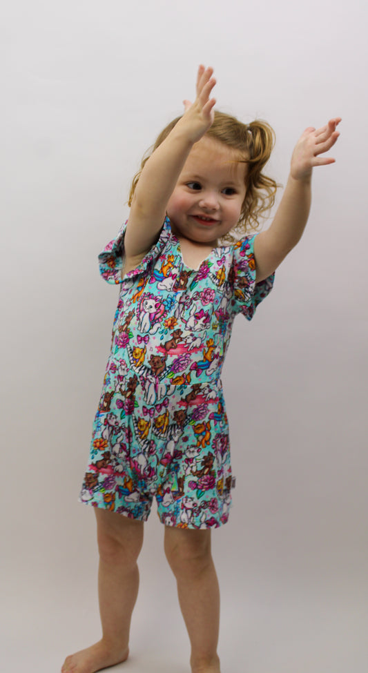 Everyone wants to be a cat short romper