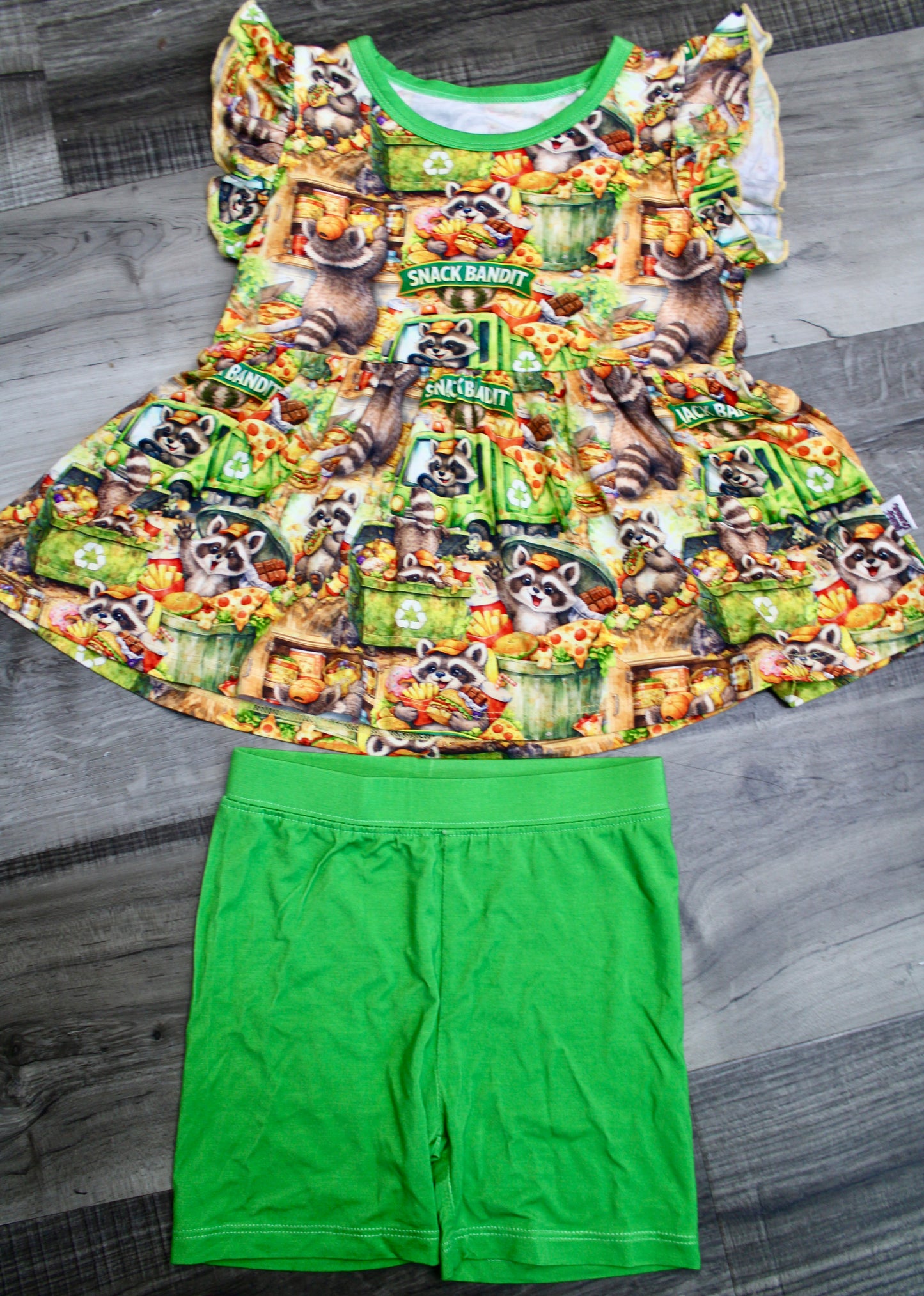 Snack Bandit Peplum & Shorts