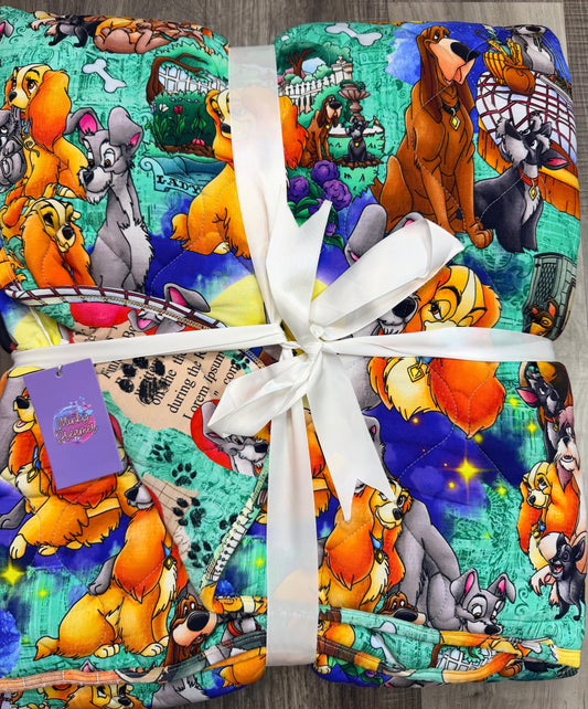 Candlelit Canines 60x80 Bamboo Quilted