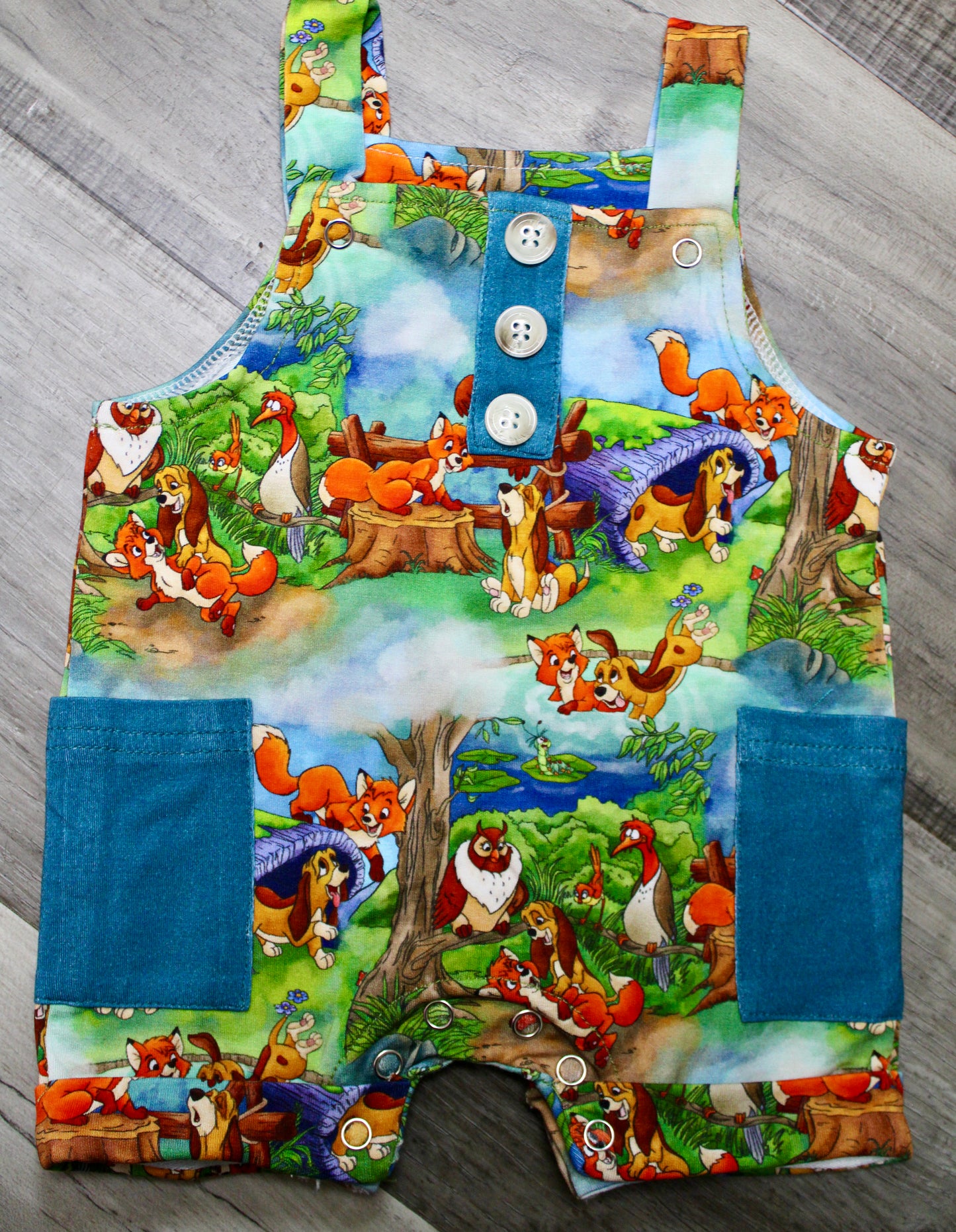 Forever Friends Terry Short Overalls