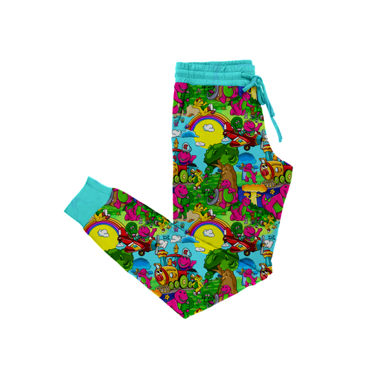 Friendly Purple Dinosaur Joggers