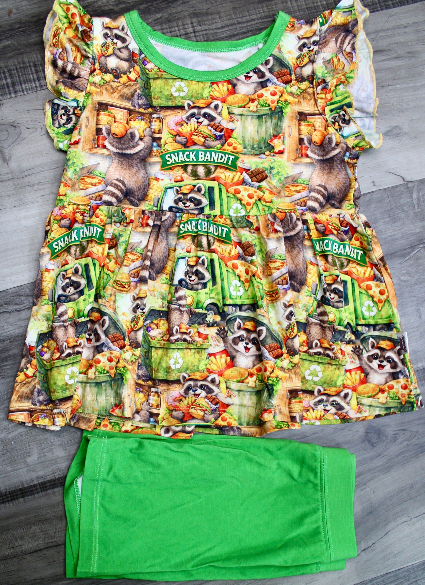 Snack Bandit Peplum & Shorts