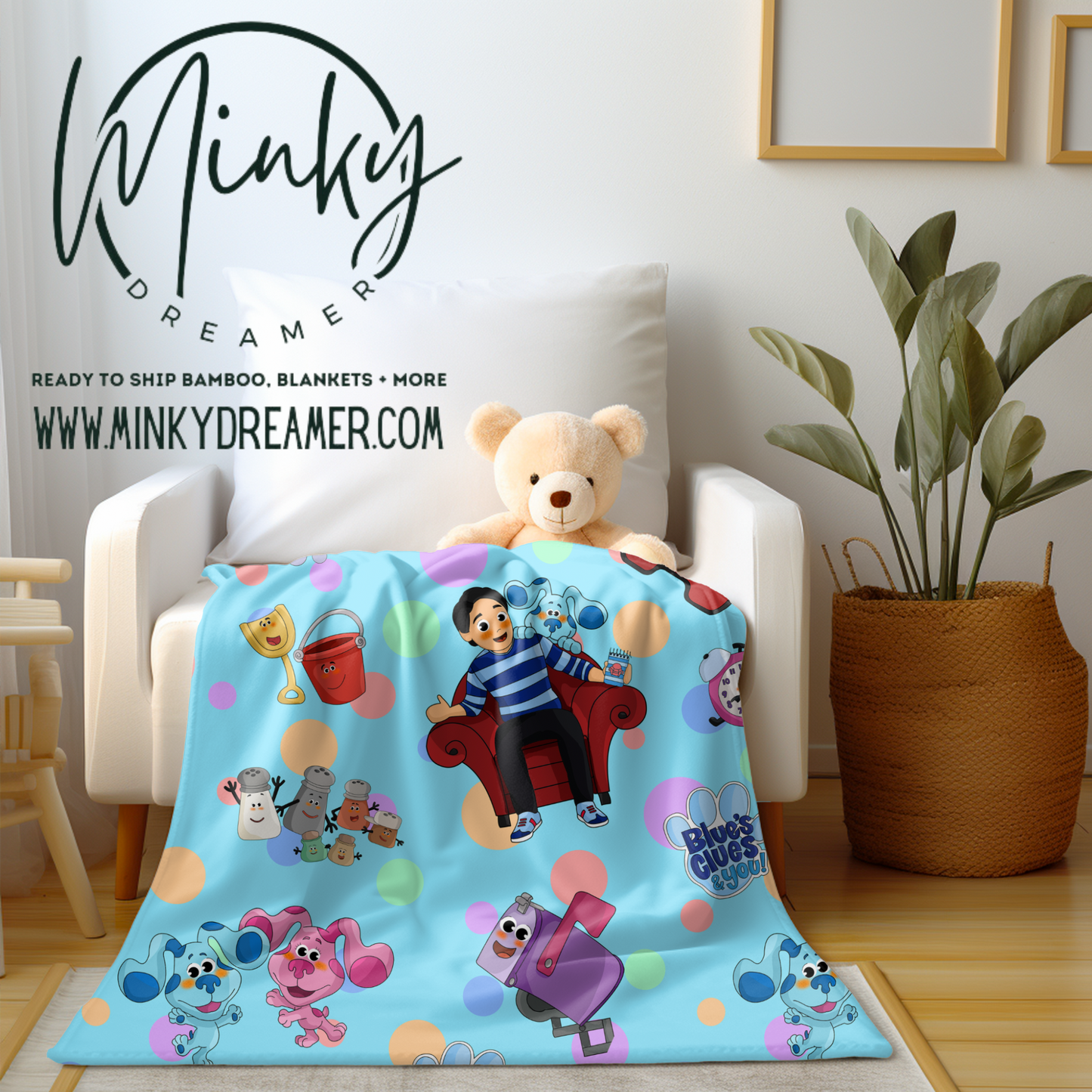 30x40 Clue Dog Silk Touch Minky