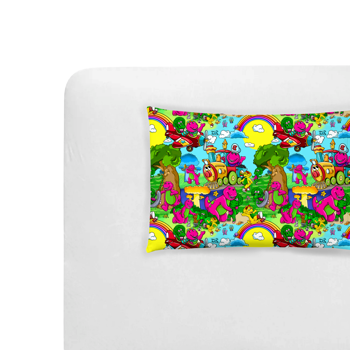 Friendly Purple Dinosaur Pillowcase