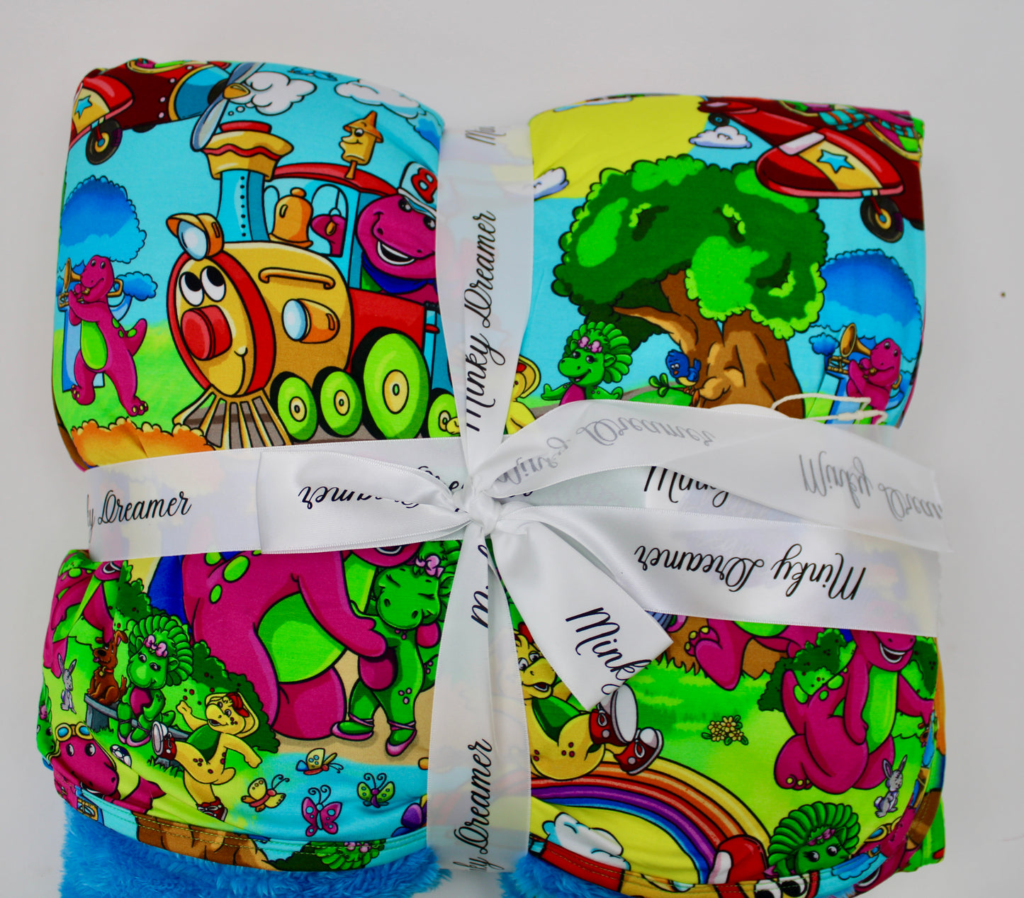 Friendly Purple Dinosaur 60x80 Bamboo Plush