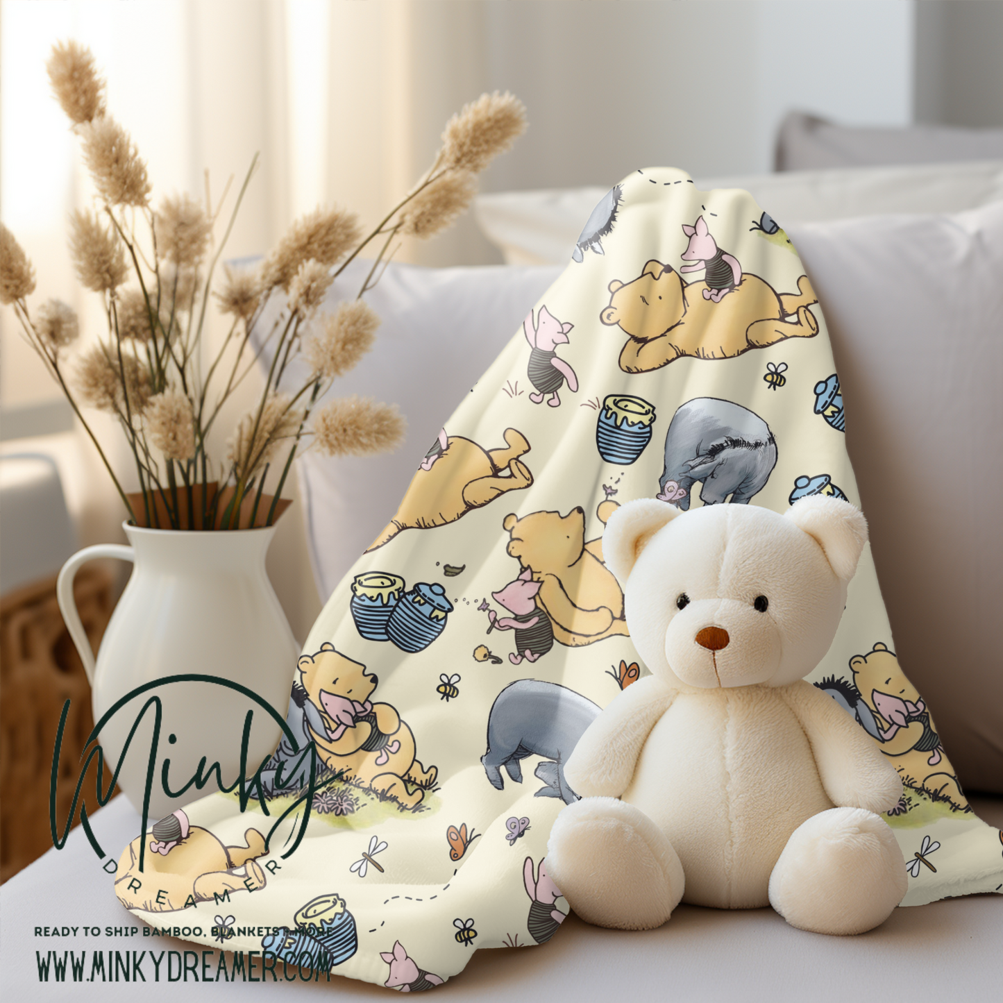 30x40 Classic Bear Silk Touch  Minky