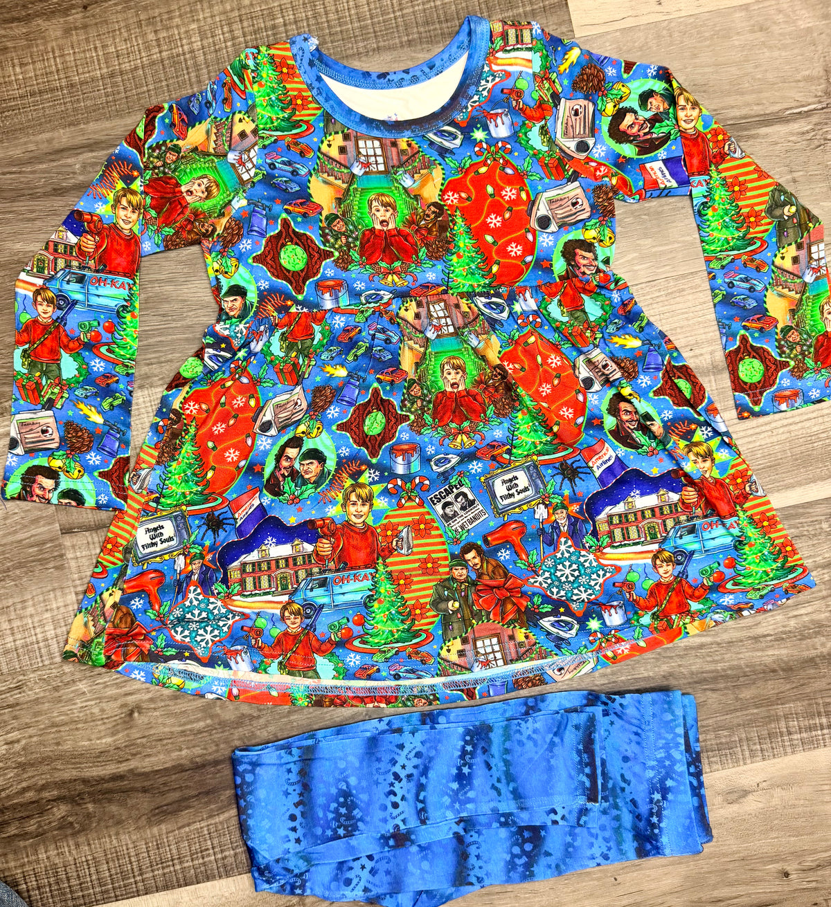 Wet Bandits Long Sleeve Peplum Set