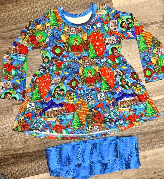 Wet Bandits Long Sleeve Peplum Set