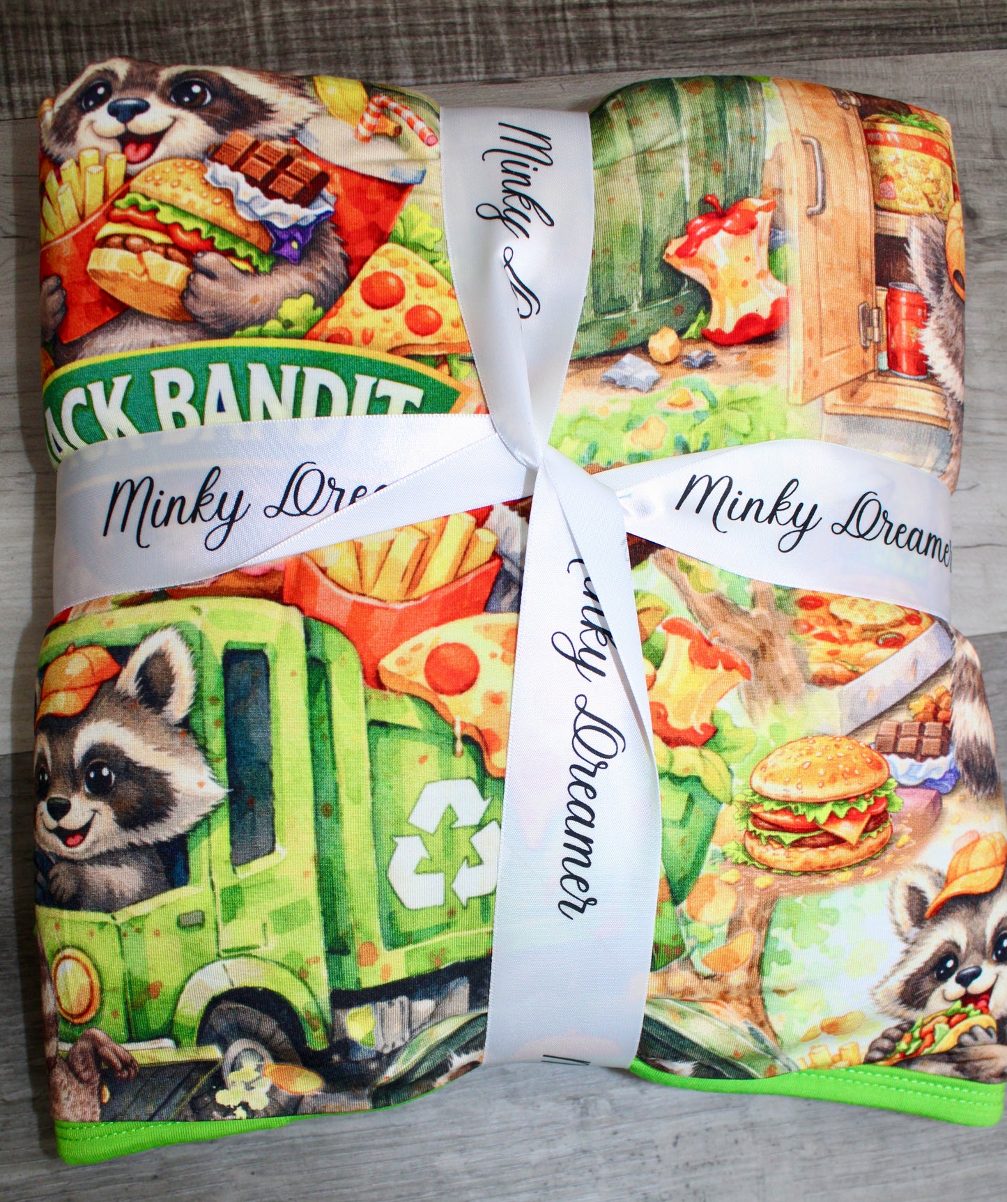 Snack Bandit 30x40 Bamboo Plush