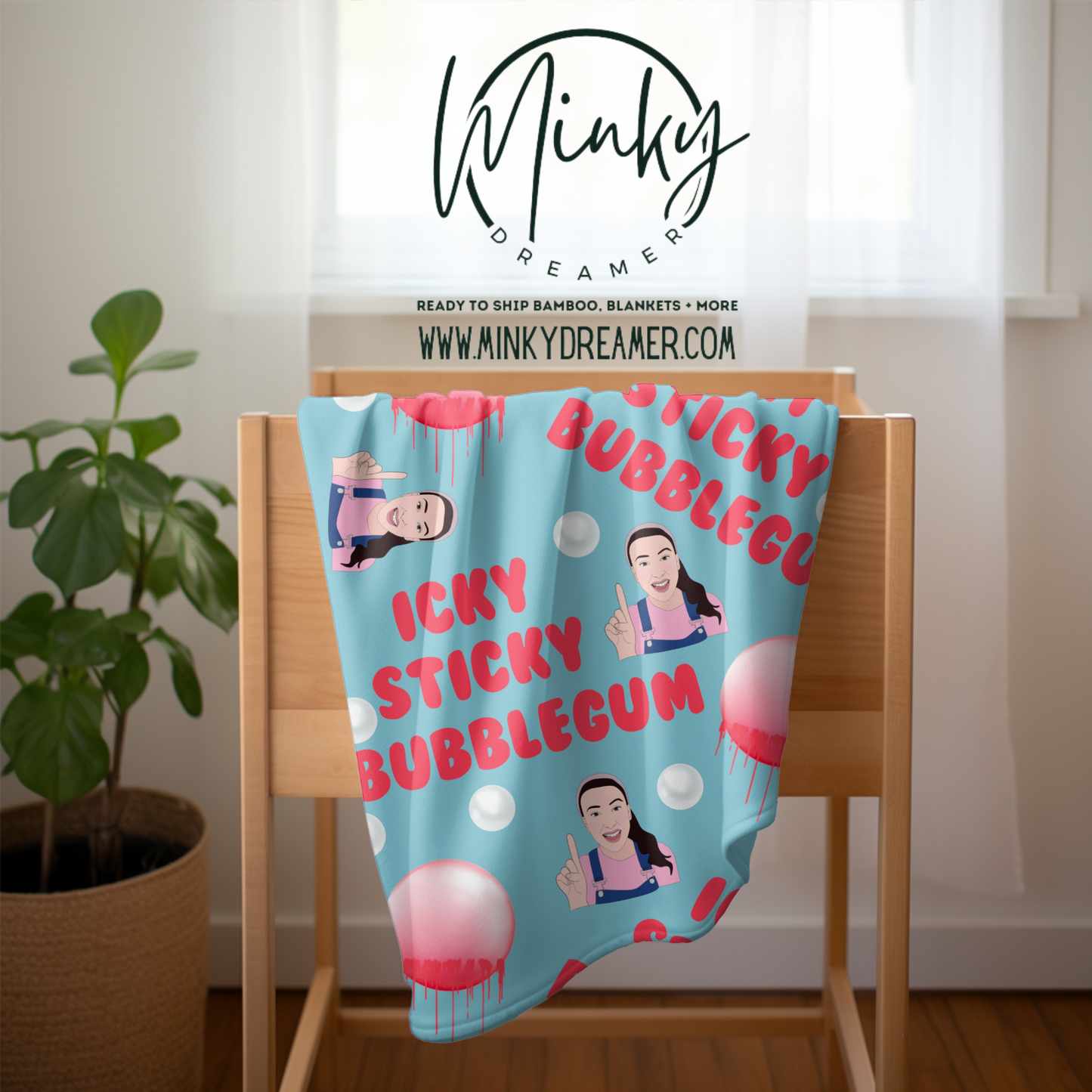 30x40 Bubble Gum Silk Touch Minky