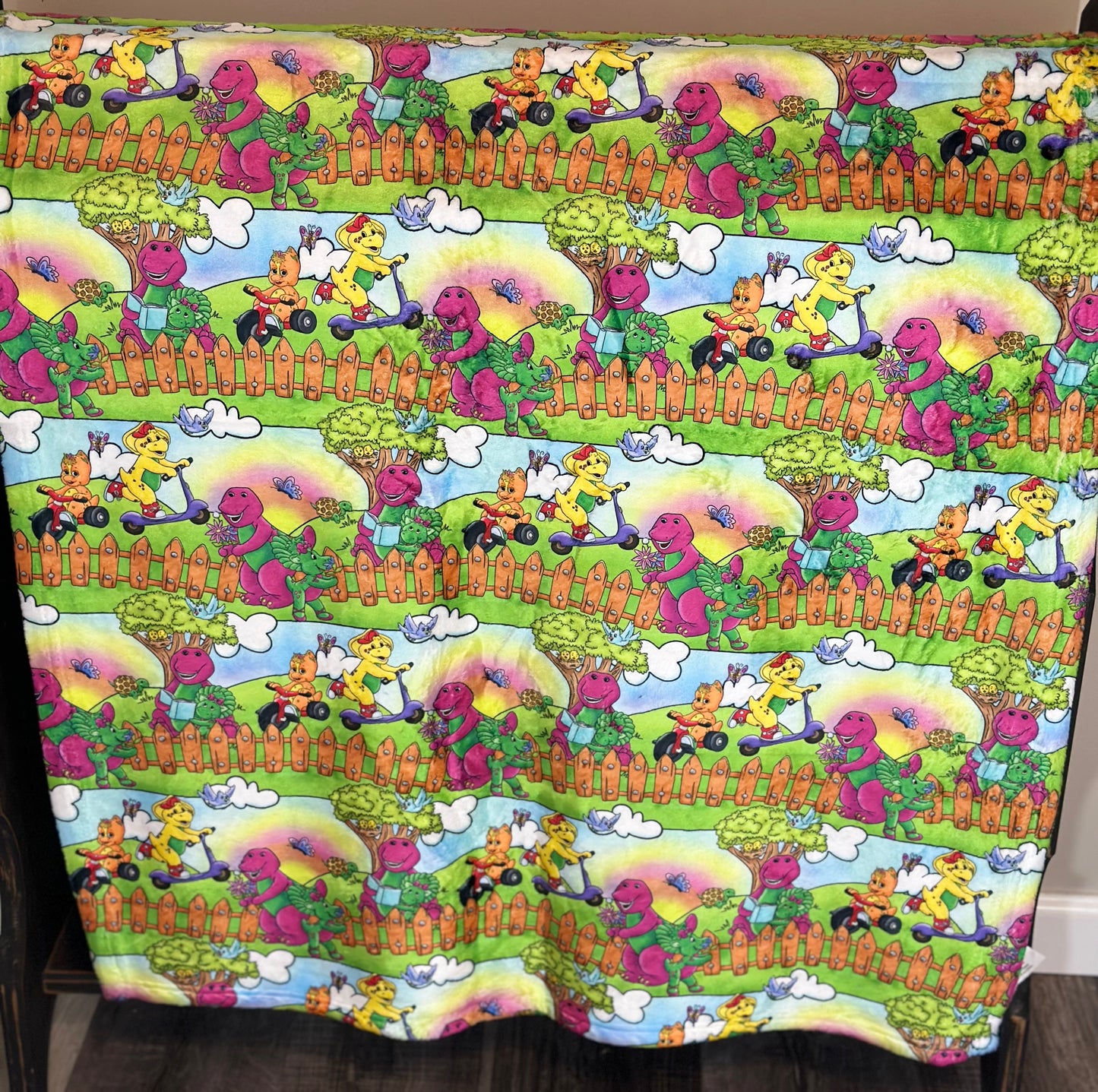 30x40 Friendly Dino Friends Silk Touch Minky