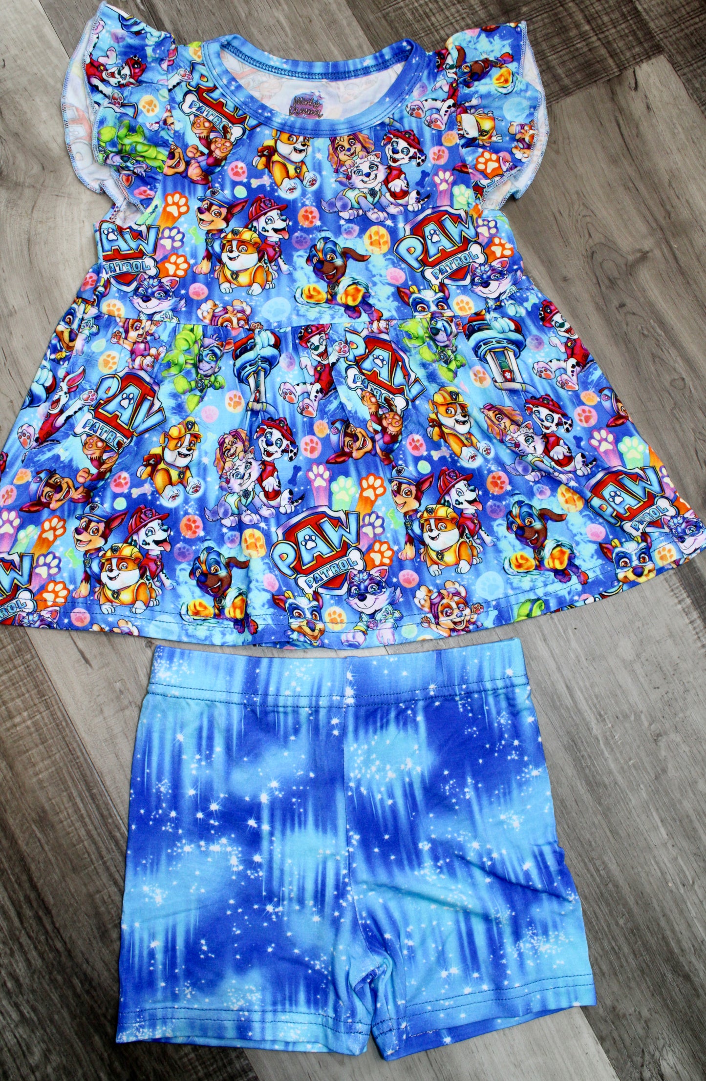 Rescue Pup Crew Short Sleeve Peplum Set