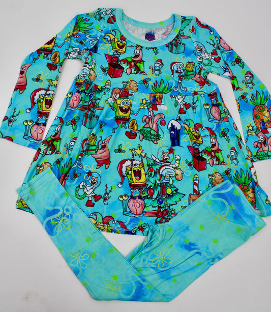 Undersea Jingle Joy Long Sleeve Peplum Set